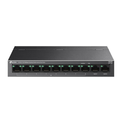 TP-Link LS110P 10-Port 10/100Mbps Desktop Switch with 8-Port PoE+, 96 W Total PoE Budget, PoE Auto Recovery, Plug & Play, Isolation Mode ,Ideal for Noise-Sensitive Homes or Businesses