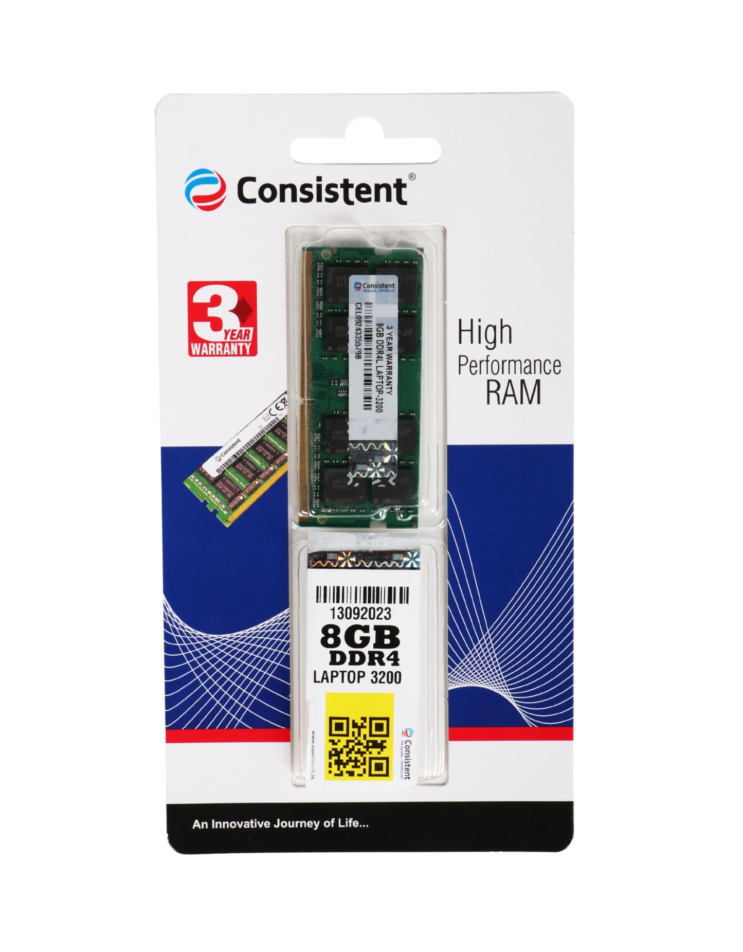 Consistent 8GB DDR4 RAM 3200Mhz Laptop RAM, Plug-and-Play, No Additional Drivers Required with 3 Year Warranty