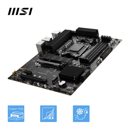 MSI PRO B650-S WiFi ProSeries Motherboard (AMD AM5, ATX, DDR5, PCIe 4.0, M.2, SATA 6Gb/s, USB 3.2 Gen 2, HDMI/DP, Wi-Fi 6E, AMD Ryzen 7000 Series Desktop Processors)