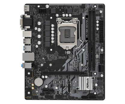 ASRock H510M-Hdv/M.2 Compatible with Intel 10Th and 11Th Generation CPUs (Lga1200) H510 Chipset, Microatx Motherboard, DDR_4