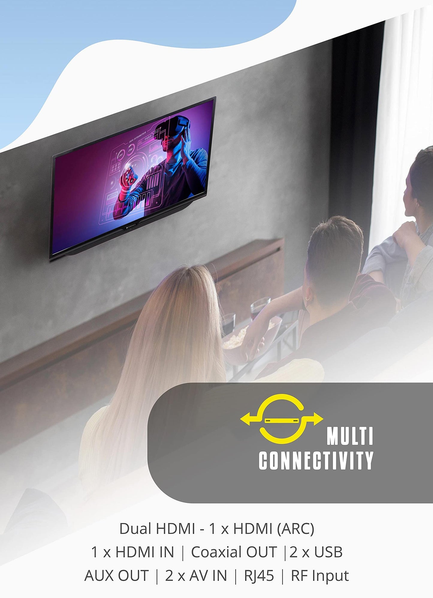 Zebronics 32P1S Smart LED TV 32" Inch with Wall Mount