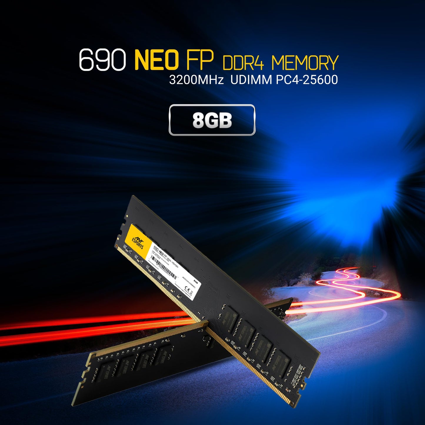 Ant Esports 690 NEO VS 8GB (1 * 8GB) DDR3 1600 MHz CL 11-11-11-28 U-DIMM Desktop Memory - AE8GD3U16M16C