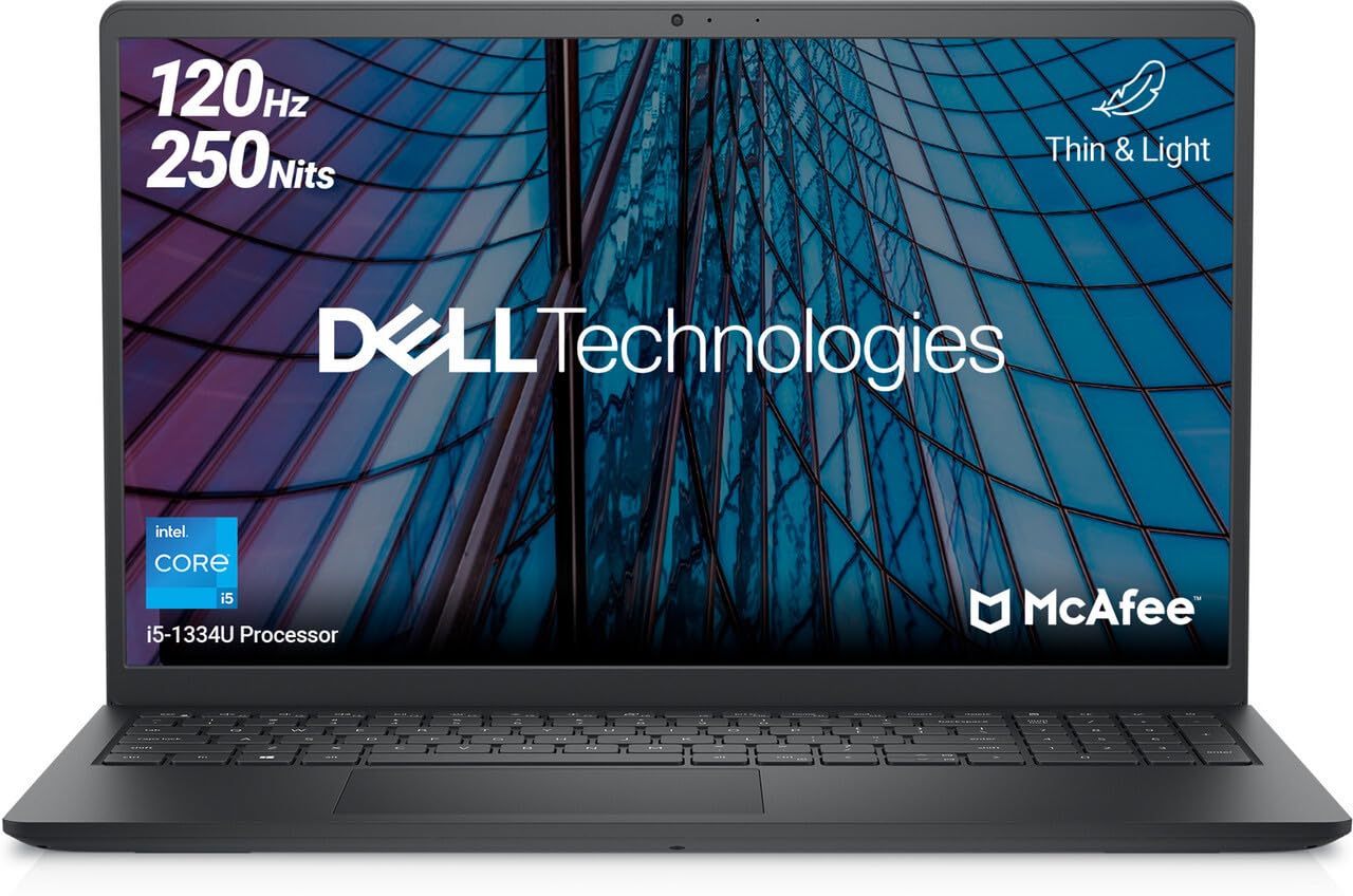 Dell Inspiron 3530, Intel Core i5-1334U, 13th Gen, 16GB RAM, 512 SSD, FHD, 15.6"/39.62cm, Windows 11, MS Office 24, Black, 1.62KG, McAfee 15 Month, Thin & Light Laptop