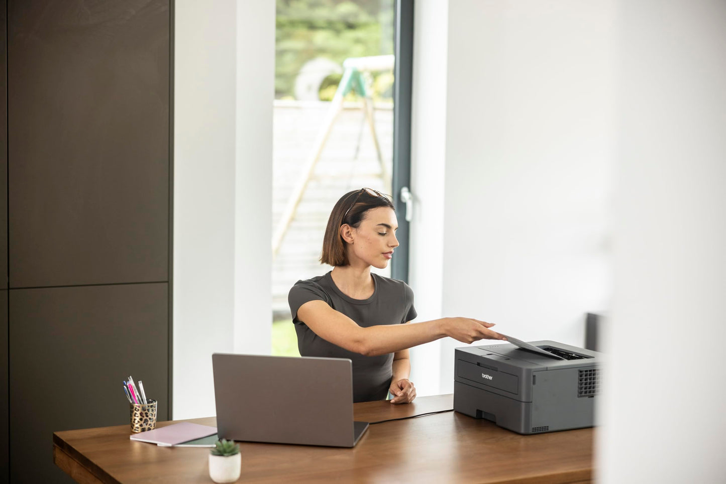 Brother HL-L2460DN (New Launch) Auto Duplex Monochrome Laser Printer, 34 PPM Print Speed, LCD Display, 128 MB Memory, LAN, USB,