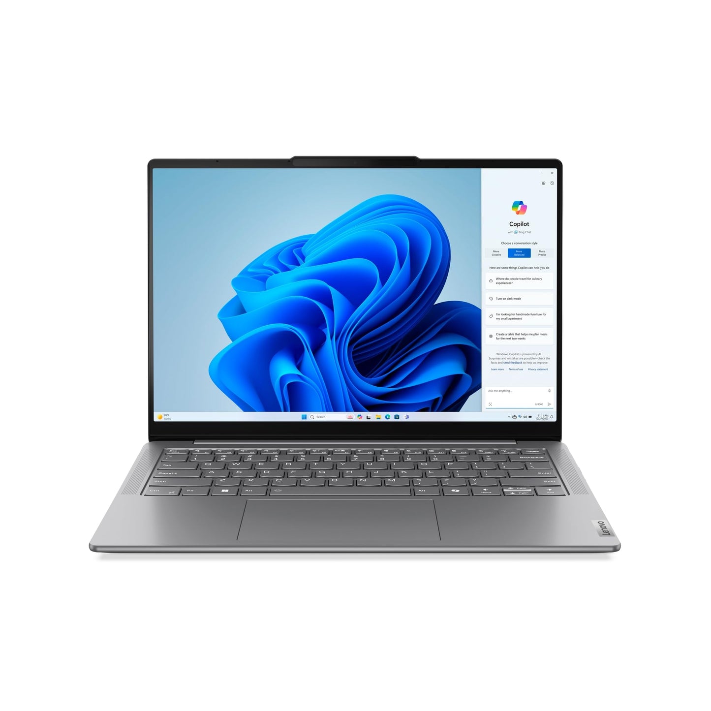 Lenovo Smartchoice Yoga Slim 7 Intel Core Ultra 5 125H Built-in AI 14"(35.5cm) WUXGA-OLED 400Nits Laptop (16GB/512GB SSD/60Hz/100% DCI-P3/Win11/MSO 21/1Yr ADP Free/Alexa/Grey/1.39Kg), 83CV003MIN