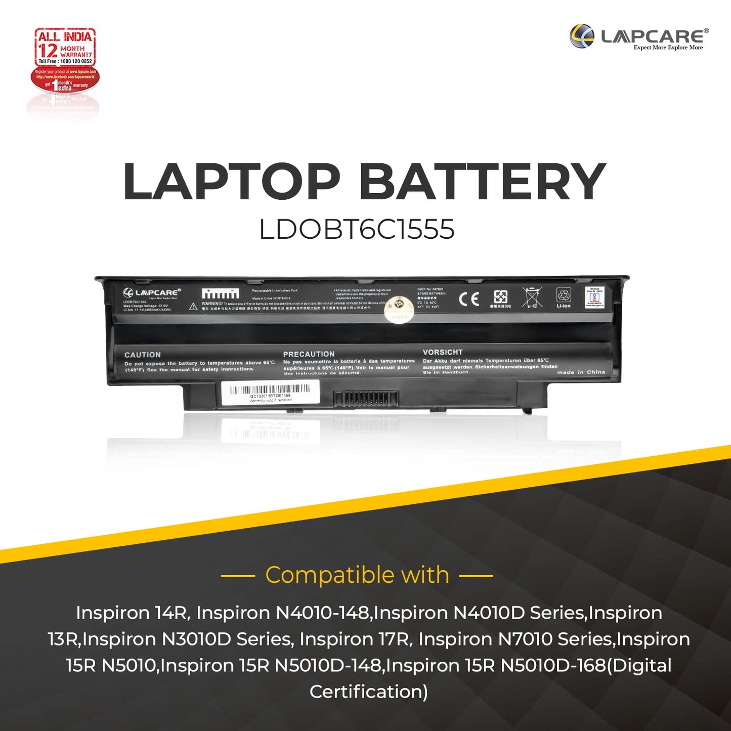 Lapcare J1KND Laptop Battery for Dell Inspiron