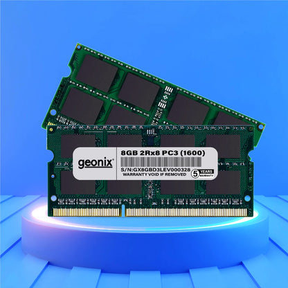 Geonix Laptop RAM, 8 GB DDR3, Frequency-1600 Mhz, (8x2) IC, 204 Pin, 5 Years Warranty