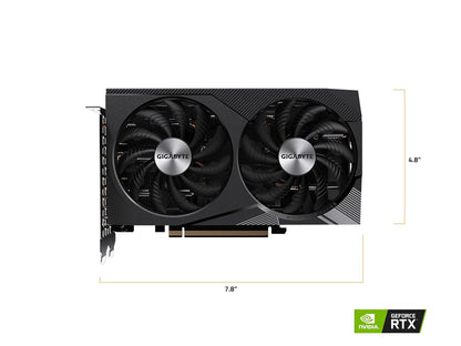 GIGABYTE NVIDIA GeForce RTX 3060 WINDFORCE OC 12GB GDDR6 pci_e_x16 Graphics Card (GV-N3060WF2OC-12GD)