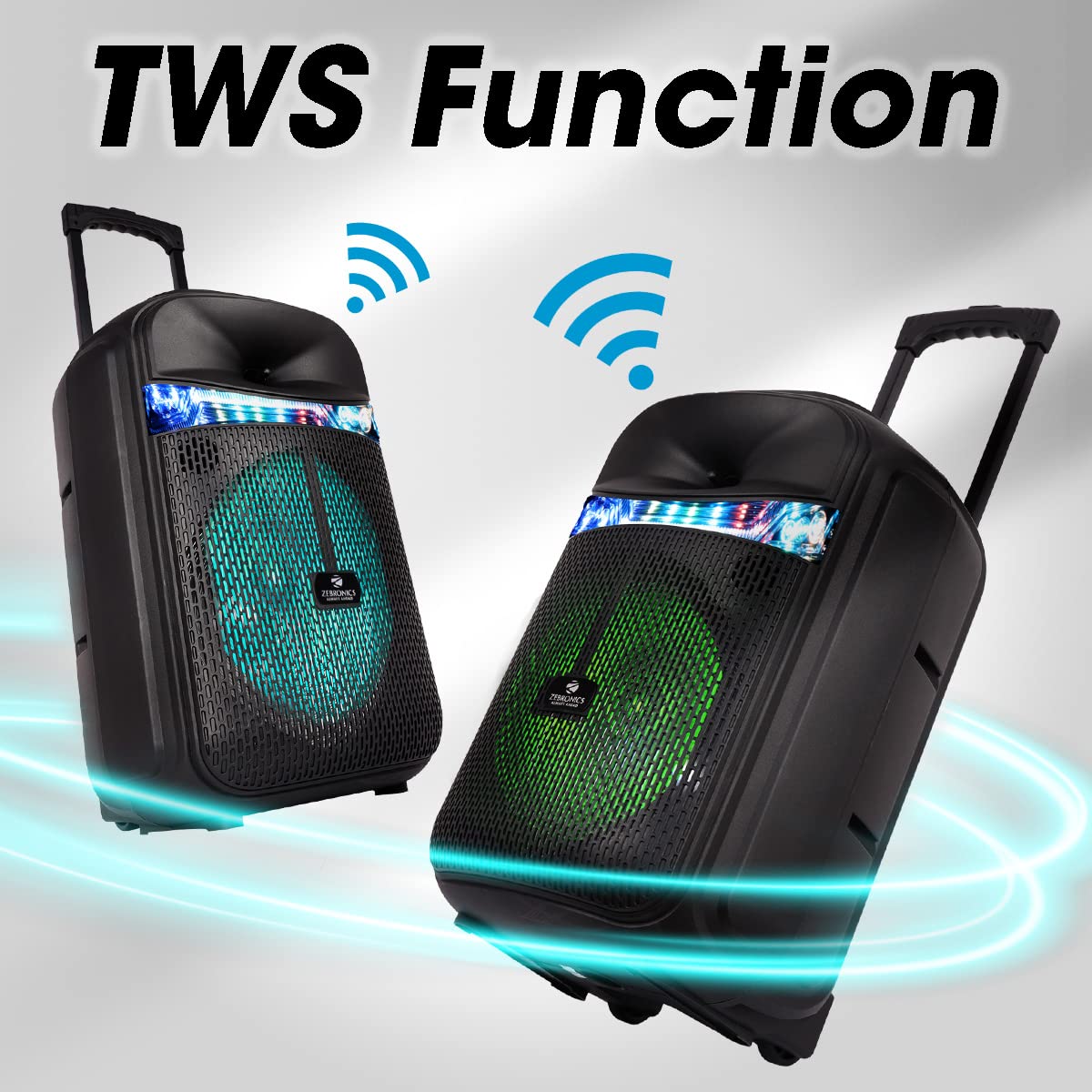 Zebronics JOLT 50 Watts Trolley DJ Speaker