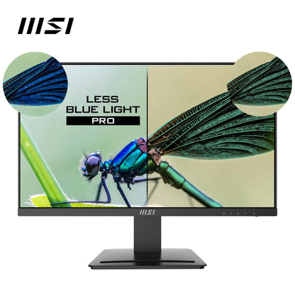 MSI PRO MP251 24.5 Inch Full HD Office Monitor - 1920 x 1080 IPS Panel, 100 Hz, Eye-Friendly Screen, Built-in Speakers, Tilt-Adjustable - HDMI 1.4b, D-Sub (VGA)