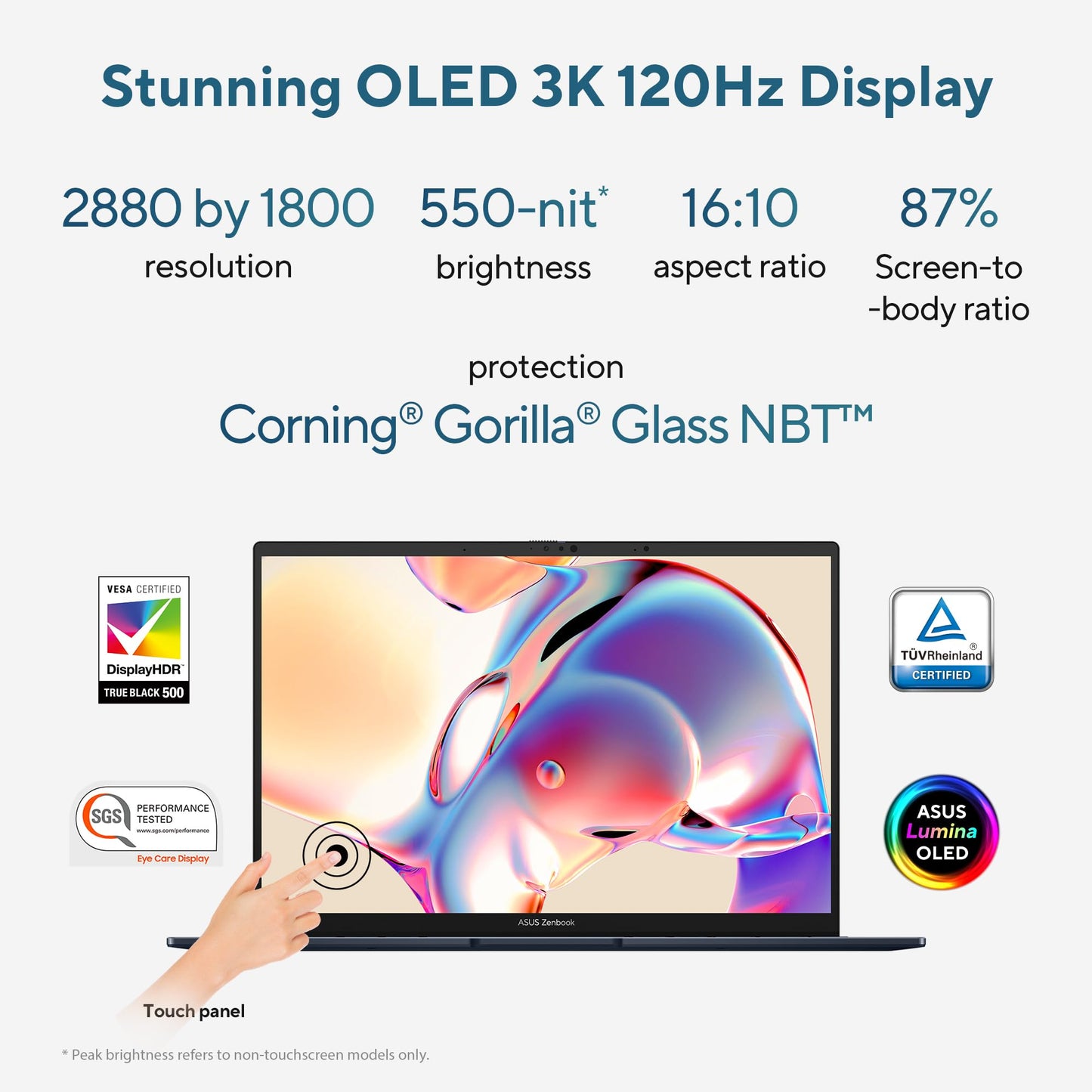 ASUS Zenbook 14,Intel Core Ultra 7 (Series 2),Thin & Light(Intel Arc iGPU/32GB/1TB/3K OLED Touch screen/14/120Hz/Windows 11/M365 Basic (1Year)*/Office Home 2024/Ponder Blue/1.28 kg) UX3405CA-PZ163WS