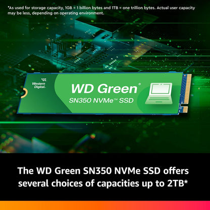 Western Digital Green Sn350 Pcie Gen 3 Nvme Ssd, 250Gb