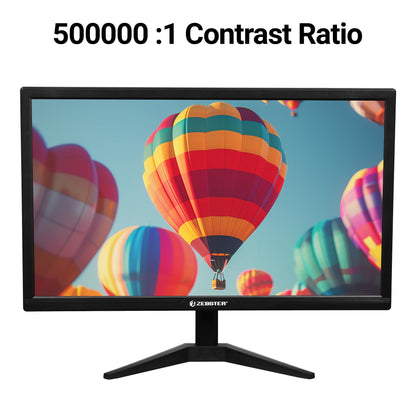 ZEBSTER GV120 20 Inch (50.8 cm) LED Monitor with Dual HDMI & VGA Input, HD+ 1600 x 900, 250nits Brightness, 16.7M Colors, 16:9 Aspect Ratio, Wall Mountable