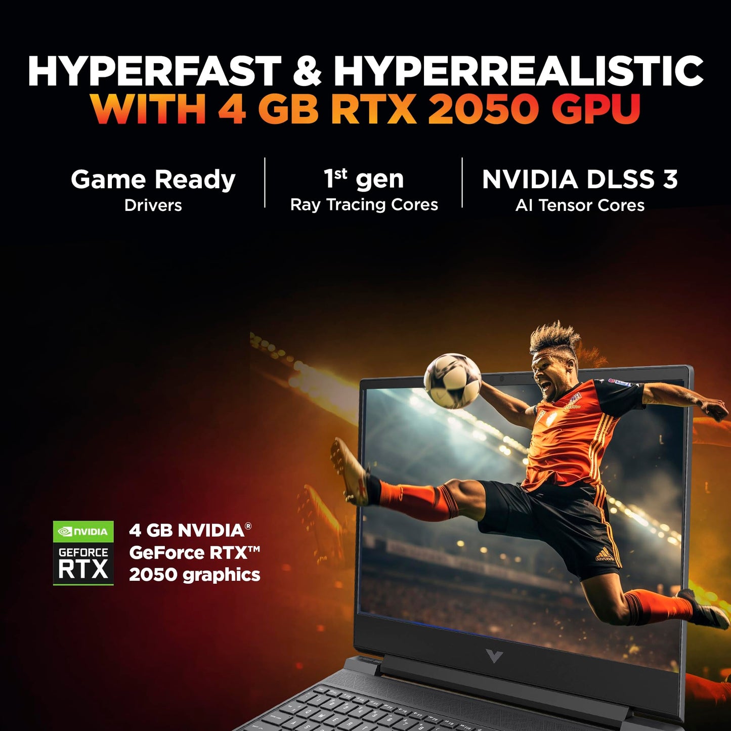 HP Victus, 13th Gen Intel Core i5-13420H, RTX 2050, Upgrade(Upto 32GB) 16GB DDR4, 512GB SSD, FHD, 144Hz, IPS, 300 nits, 15.6'' Gaming Laptop