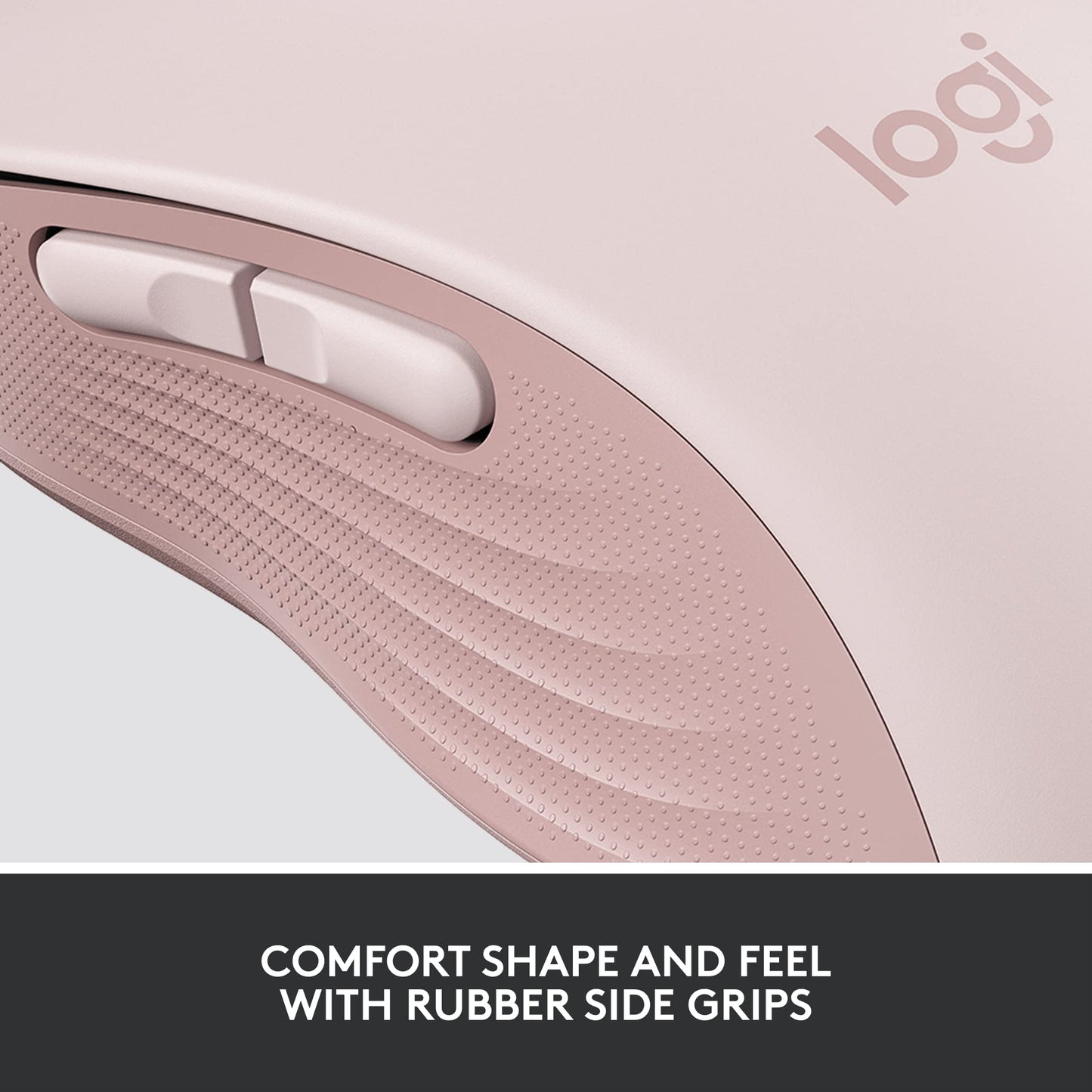 Logitech Signature M650 Wireless Mouse - for Small to Medium Sized Hands, 2-Year Battery, Silent Clicks, Customisable Side Buttons, Bluetooth, for PC/Mac/Multi-Device/Chromebook - Rose