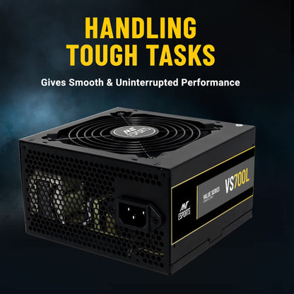 Ant Esports VS700L Non Modular High Efficiency Gaming Power Supply/PSU with 1 x PCIe and 120mm Silent Fan