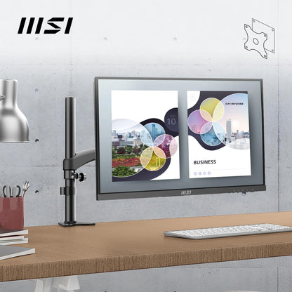 MSI PRO MP251 24.5 Inch Full HD Office Monitor - 1920 x 1080 IPS Panel, 100 Hz, Eye-Friendly Screen, Built-in Speakers, Tilt-Adjustable - HDMI 1.4b, D-Sub (VGA)