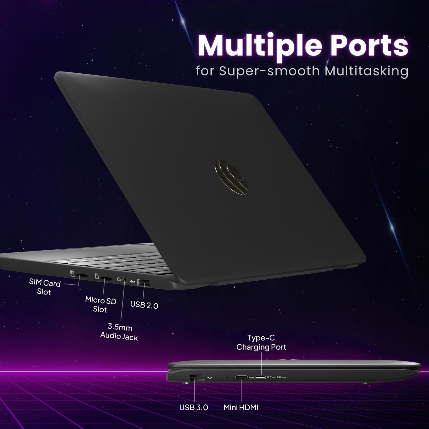 Primebook S 4G, 2025(New, WiFi+4G) Android Based MediaTek MT8788 - (PrimeOS) 4G SIM Slot, Thin and Light Laptop (11.6 Inch, 1.065 Kg, Type C, USB, HDMI, MicroSD) (4GB/128GB eMMC Storage, Black)