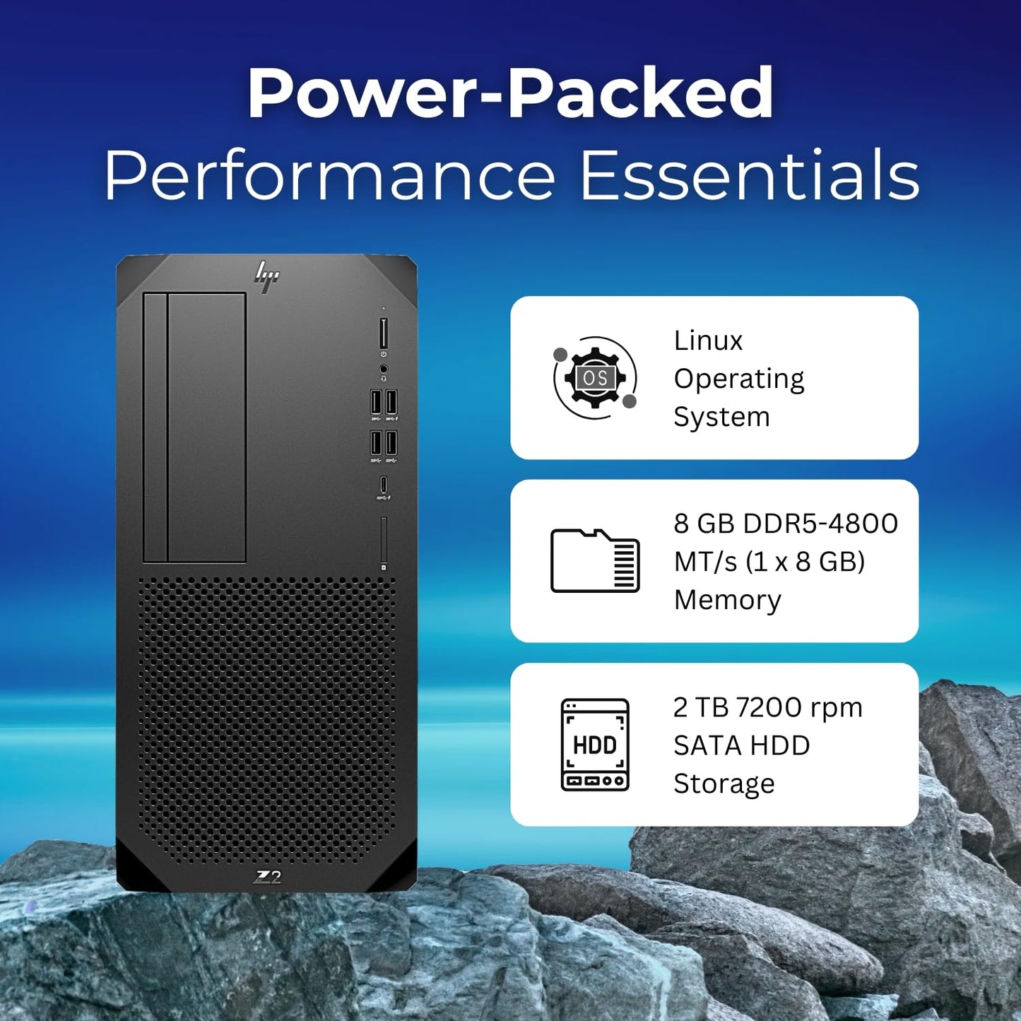 HP 500W Intel Core i7-14700 Linux-Ready 3 Yrs Warranty