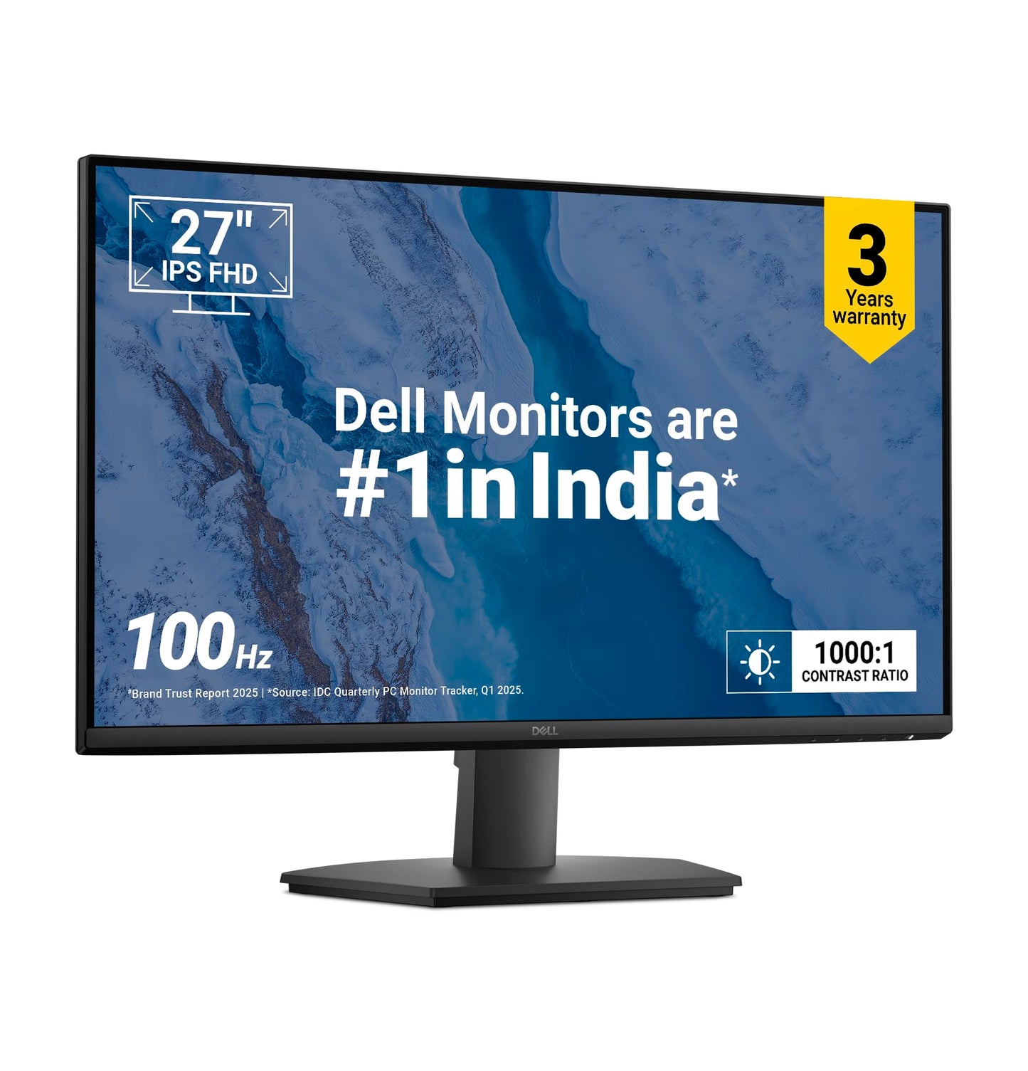 Dell SE2725HM 27"/68.58 cm FHD Monitor, Ultra-Thin Bezels, 100Hz IPS Panel