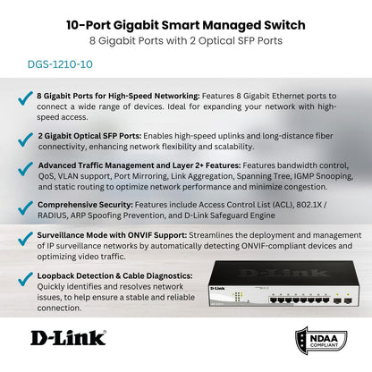 D-Link Business DGS-1210-10 10-Port Gigabit
