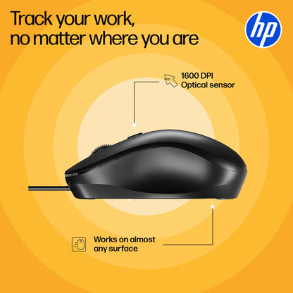 HP KM190 Wired Mouse and Keyboard Combo (AB3D3AA)