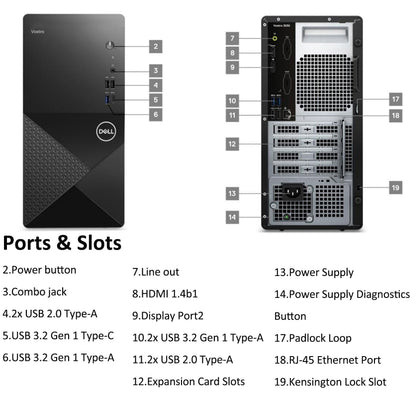 Dell Small Desktop Computer for Home & Business - 3030s SFF Desktop PC, Intel Core i5-14400