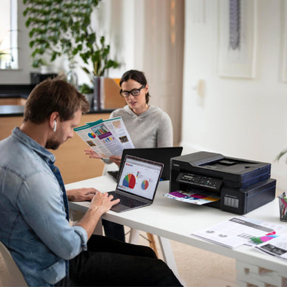 Brother Ink Tank DCP-T820DW WIFI Auto Duplex Color Multifunction Printer (Print Scan Copy), ADF, LCD, LAN, Print Up to 7.5K Pages Black & 5K in Color Each for (CMY), Extra Black Ink, Free Installation