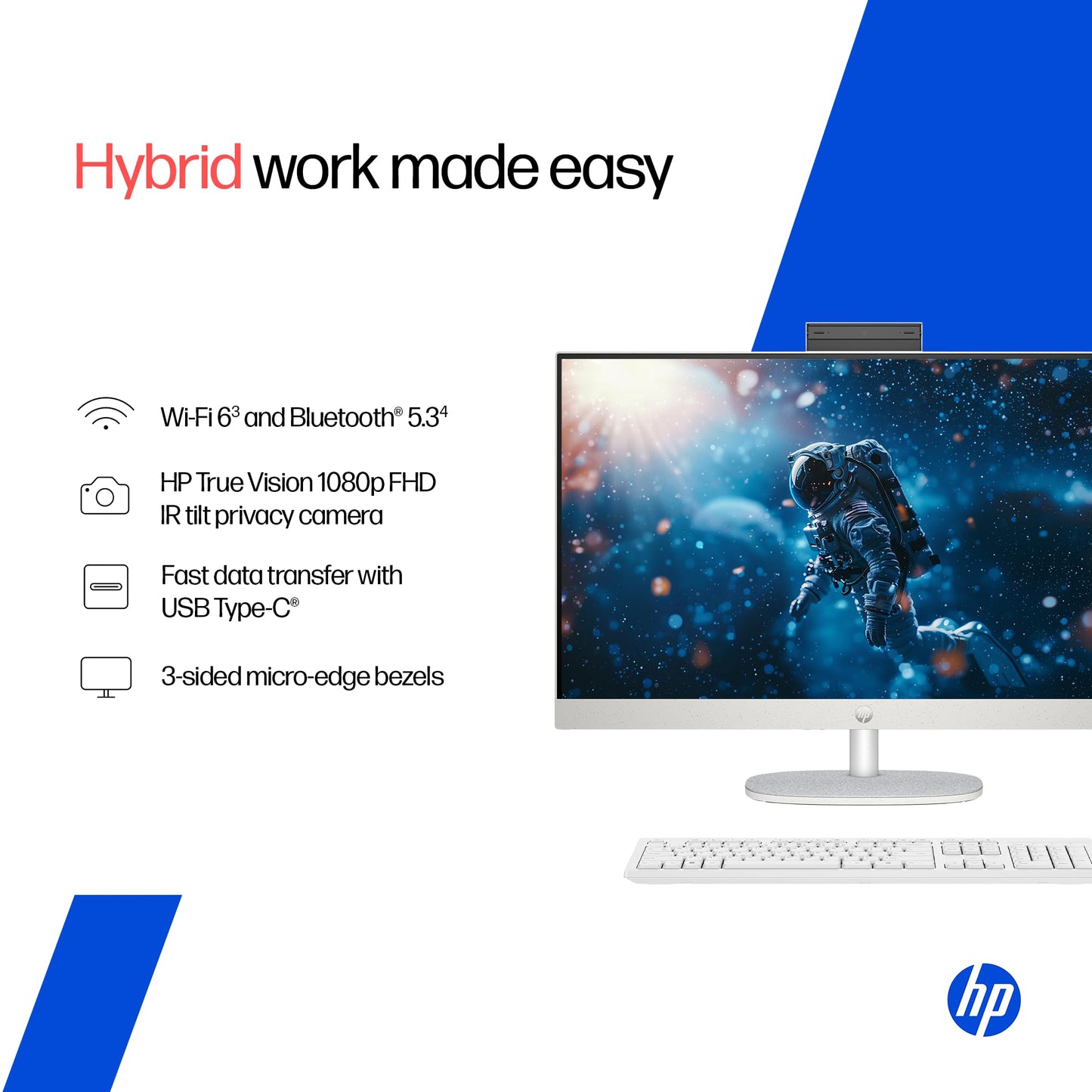 HP All-in-One, 13th Gen Intel Core i5-1334U (16GB DDR4, 512GB SSD)