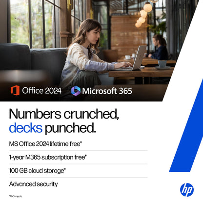 HP 15, 13th Gen Intel Core i5-1334U (16GB DDR4, 512GB SSD) Anti-Glare, Micro-Edge, 15.6''/39.6cm, FHD, Win 11, Office 24, Silver, 1.59kg, fd0467tu, Iris Xe Graphics, FHD Camera, Backlit KB Laptop