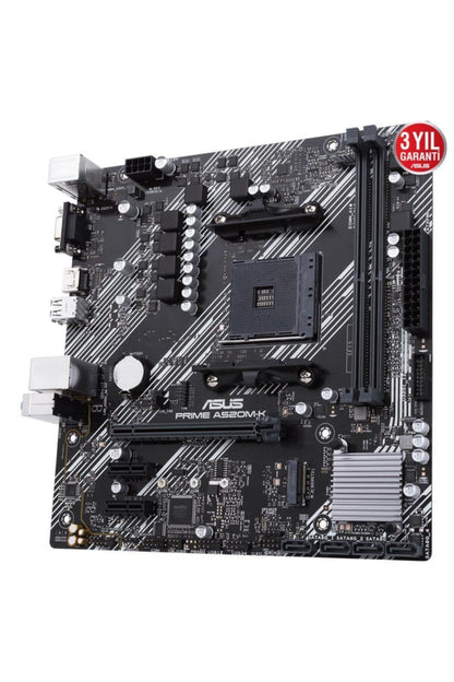 ASUS Prime A520M-K (AMD AM4 DDR4 Socket for AMD Ryzen 5000/5000 G/ 4000 G/ 3000) Micro ATX Motherboard with M.2 Support 1Gb Ethernet HDMI/D-Sub SATA 6Gbps and USB 3.2 Gen 1 Type-A