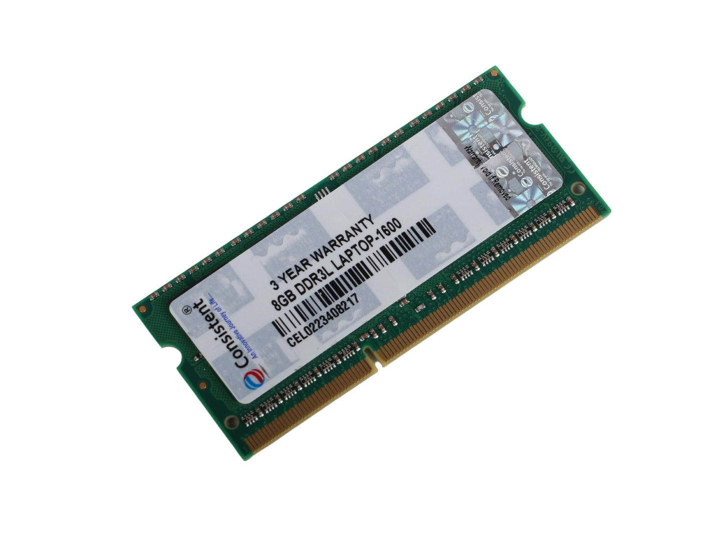 Consistent 8GB DDR3 1600 Laptop RAM, Plug-and-Play, No Additional Drivers Required with 3 Year Warranty