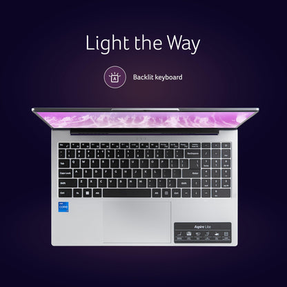 Acer Aspire Lite, 12th Gen, Intel Core i7-12650H Processor, 16 GB/1TB, Full HD IPS, 15.6"/39.62 cm, Win 11 Home, MS Office