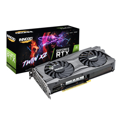 INNO3D Nvidia Geforce RTX 3050 6Gb Twin X2 Gddr6 96-Bit Pci-E 4.0 Integrated Gaming Graphics Card - N30502-06D6-1711Va60