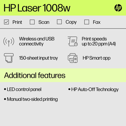 HP Laser 1008W Monochrome Laser Printers