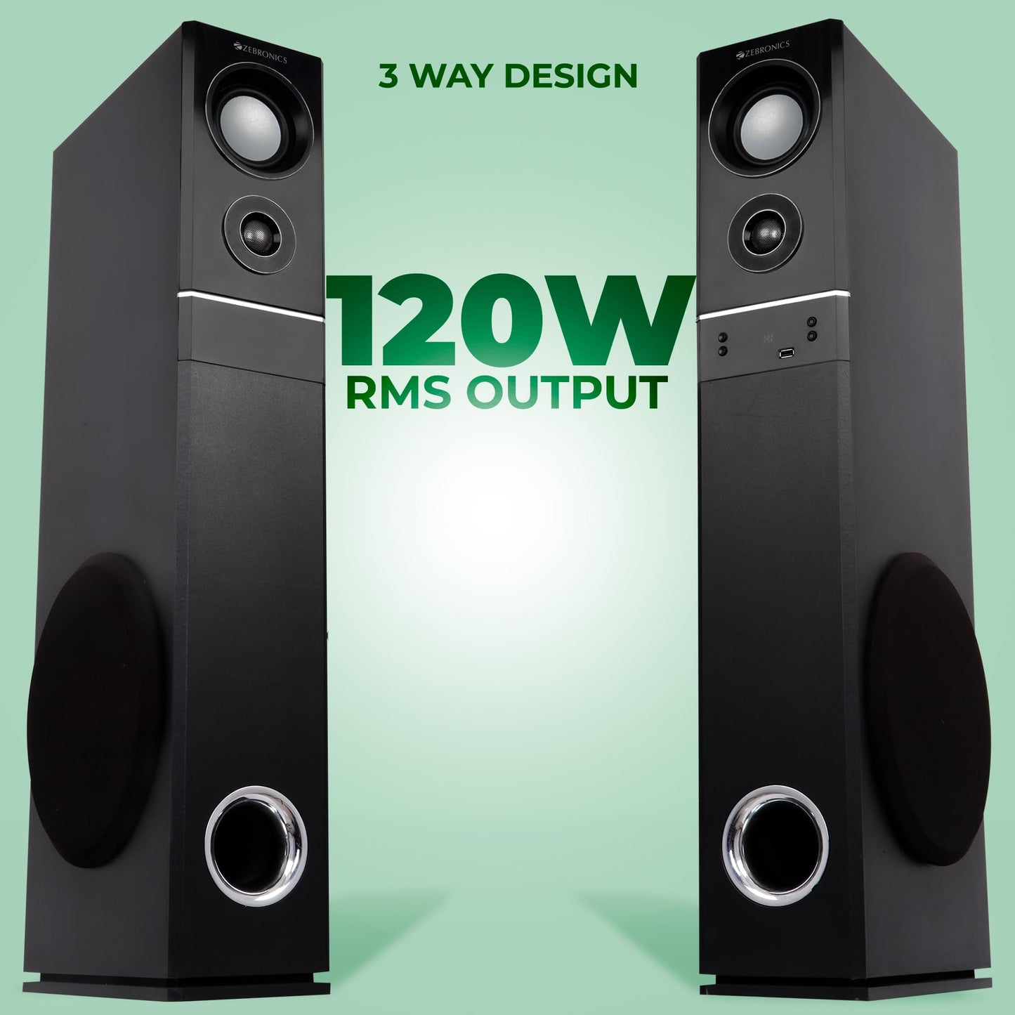 ZEBRONICS BT9500RUCF PRO Multi Connectivity Tower Speaker