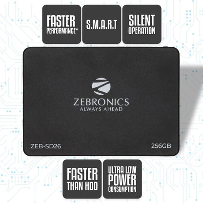 ZEB-SD26 256 GB Solid State Drive, TLC, SATA II & SATA III Interface