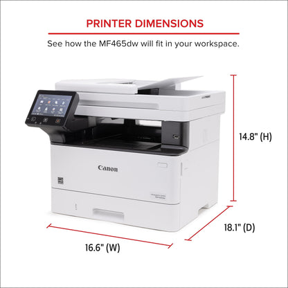 Canon imageCLASS MF465dw - Monochrome, Duplex Wireless Laser Printer