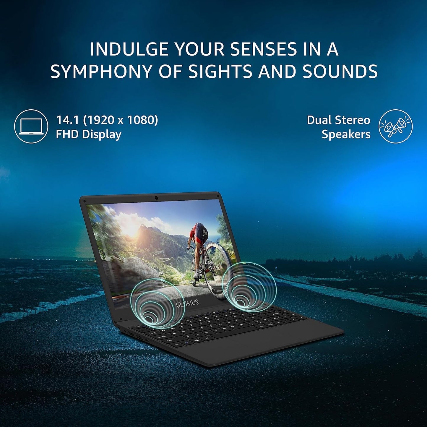 FUTOPIA ULTIMUS Elite 10th Gen Intel core i5 8 GB RAM/ 512GB SSD, 14.1-inch (35.8 cm) FHD IPS Display Type-C Port Win 11 Home Black 1.30 Kg RJ45 Port Thin & Light NU14U3INF56BN-MB