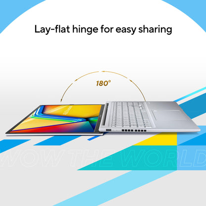 ASUS Vivobook 16, Intel Core i7-12700H (Gaming Grade CPU), 16" (40.64cm) FHD+ 16:10, Thin & Light Laptop (16GB DDR4/512GB SSD/Iris Xe/Win 11/Office 2021/Transparent Silver/1.88 Kg), X1605ZAC-MB741WS