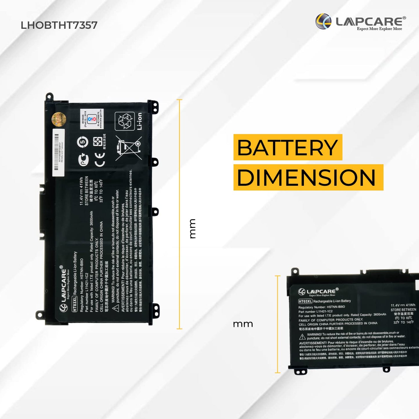 Lapcare Laptop Battery for HP Pavilion 240 G7, 245 G7, 250 G7, 255 G7, 340 G5, 348 G5 Series Laptop Battery