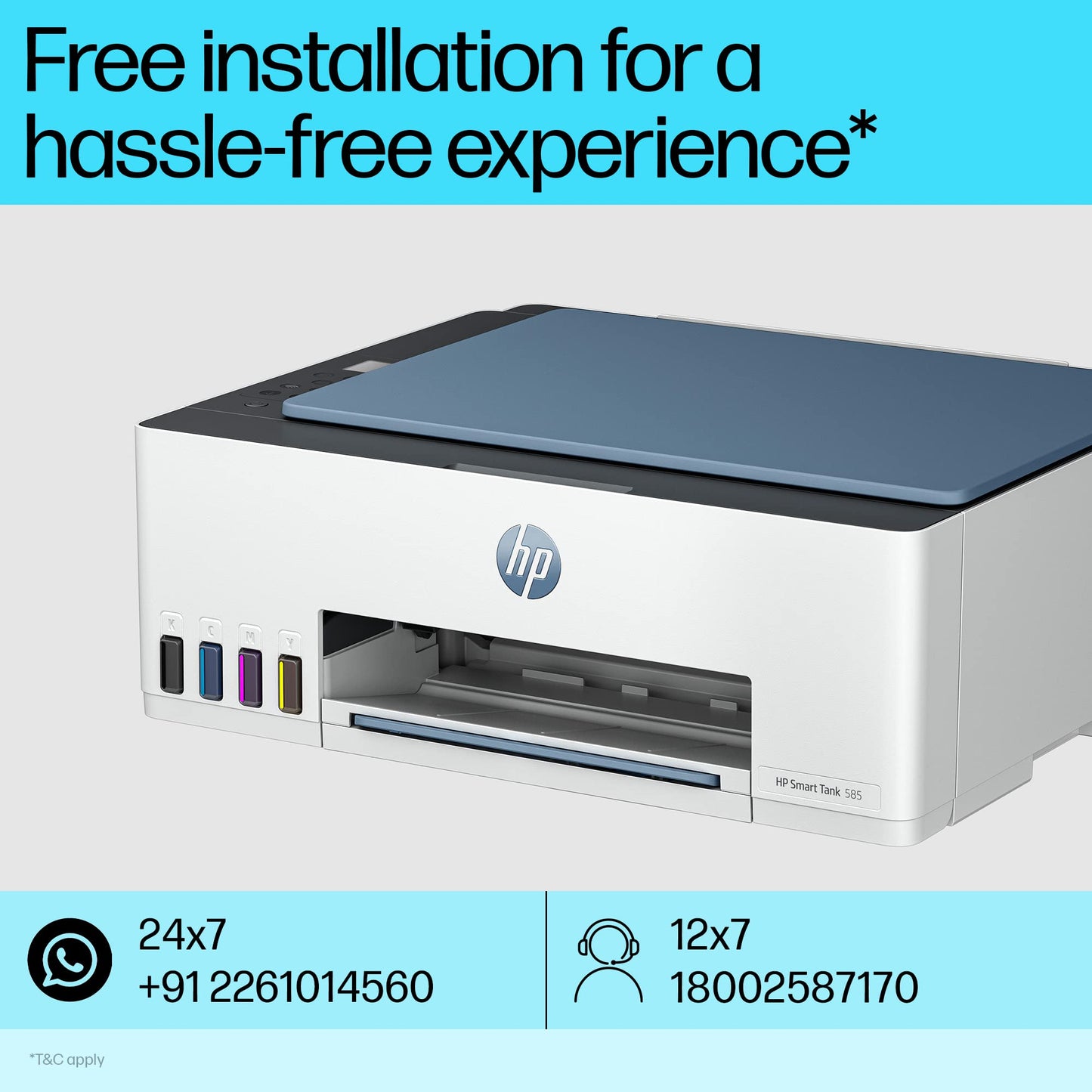 HP Smart Tank 585 All-in-One WiFi Colour Printer, White