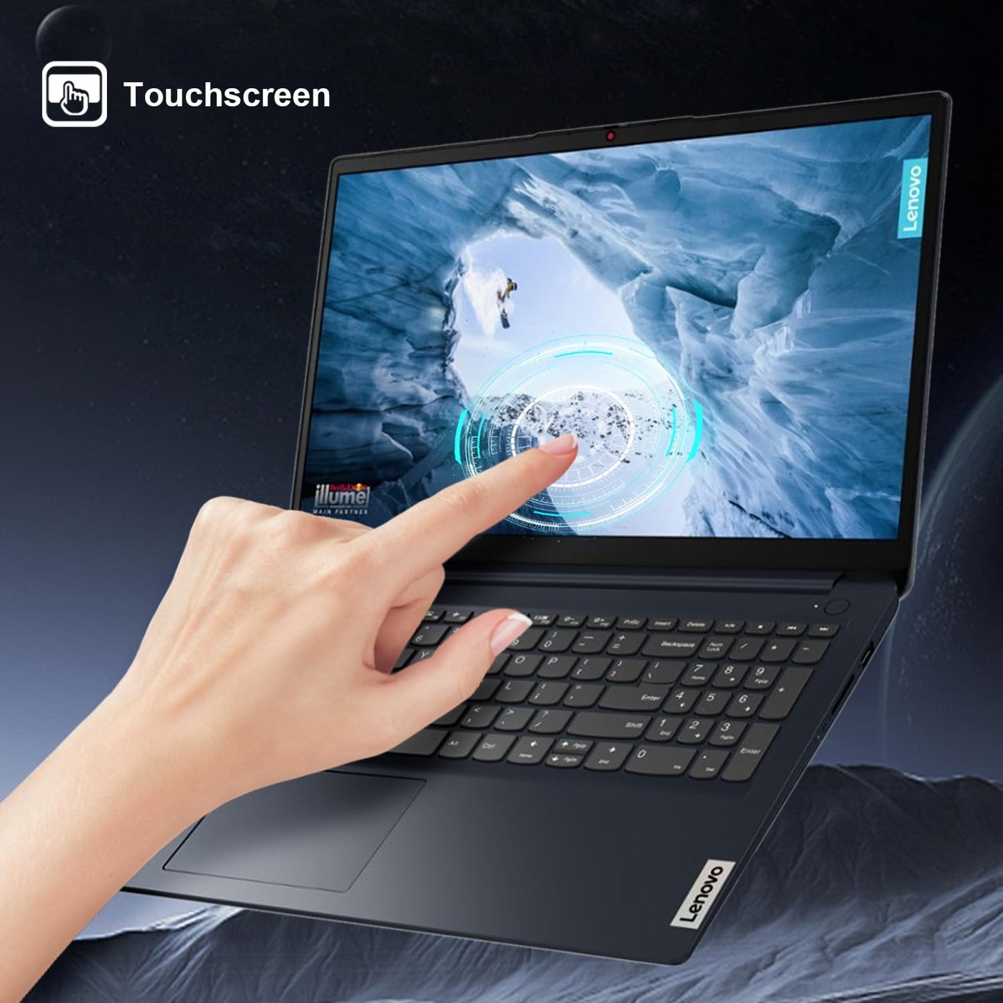 Lenovo IdeaPad 1i Laptop, 15.6" FHD Touchscreen, Intel Core i5-1235U Processor, 24GB RAM, 1TB SSD, Webcam, HDMI, Wi-Fi 6, Windows 11 Home, Blue