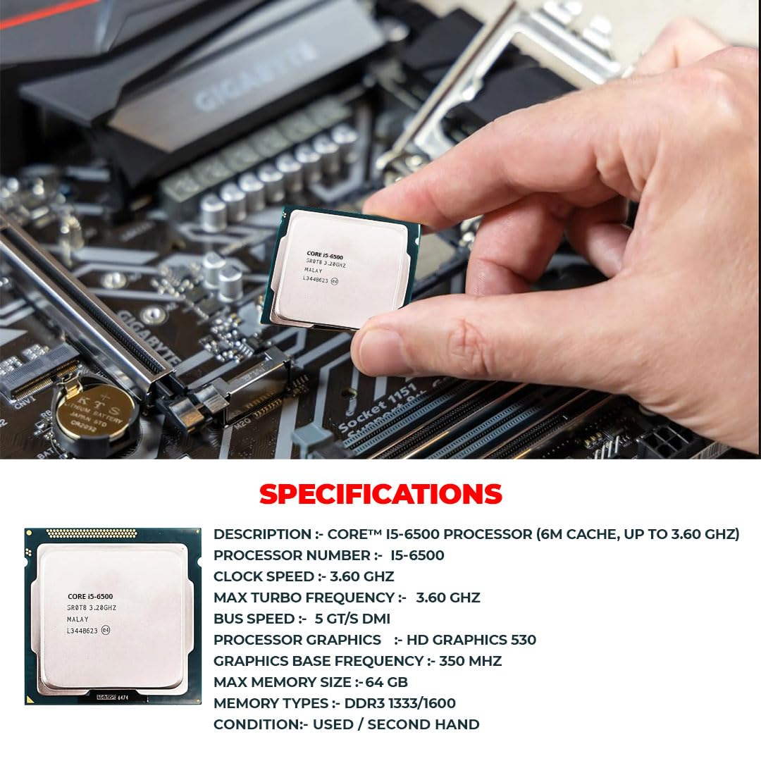 I5 6TH GEN 6500 Processor 3.20GHZ Speed 4 CORES 4THREADS