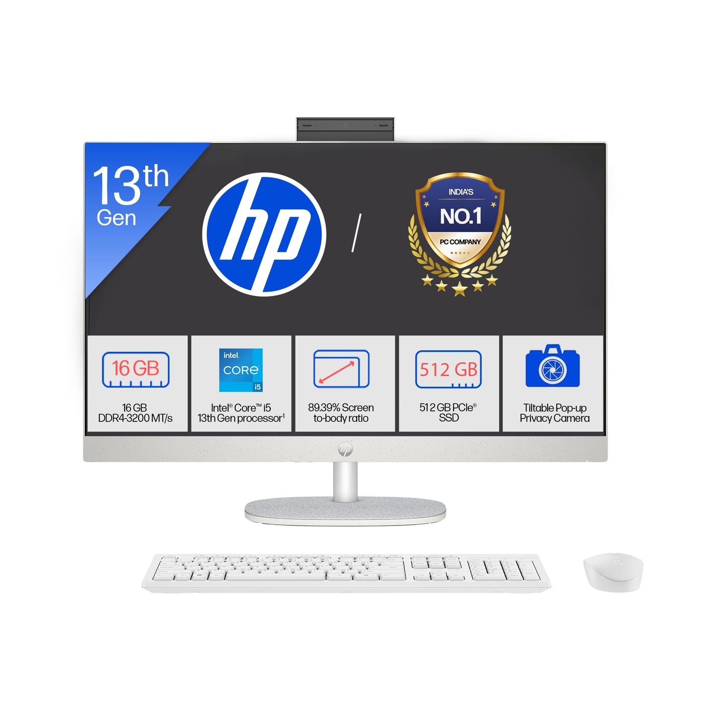 HP All-in-One, 13th Gen Intel Core i5-1334U (16GB DDR4, 512GB SSD)