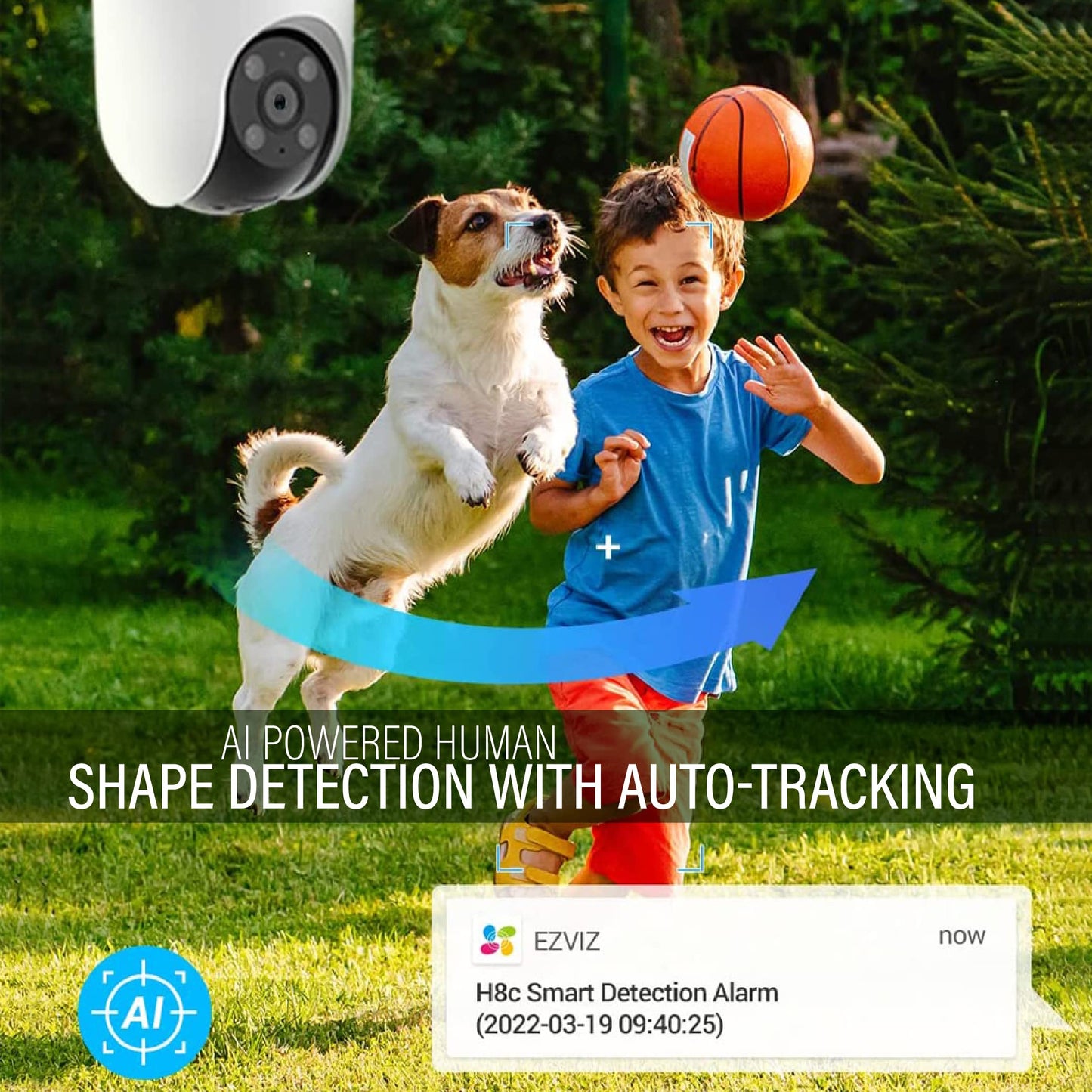 EZVIZ by Hikvision|4G Sim Based 2K Pan&Tilt Smart Outdoor WI-Fi CCTV Camera|360° Coverage|Ai Human-Vehicle Detection|Color Night Vision|Auto Tracking|Upto 512Gb Sd Card Storage|H8C-4G,White