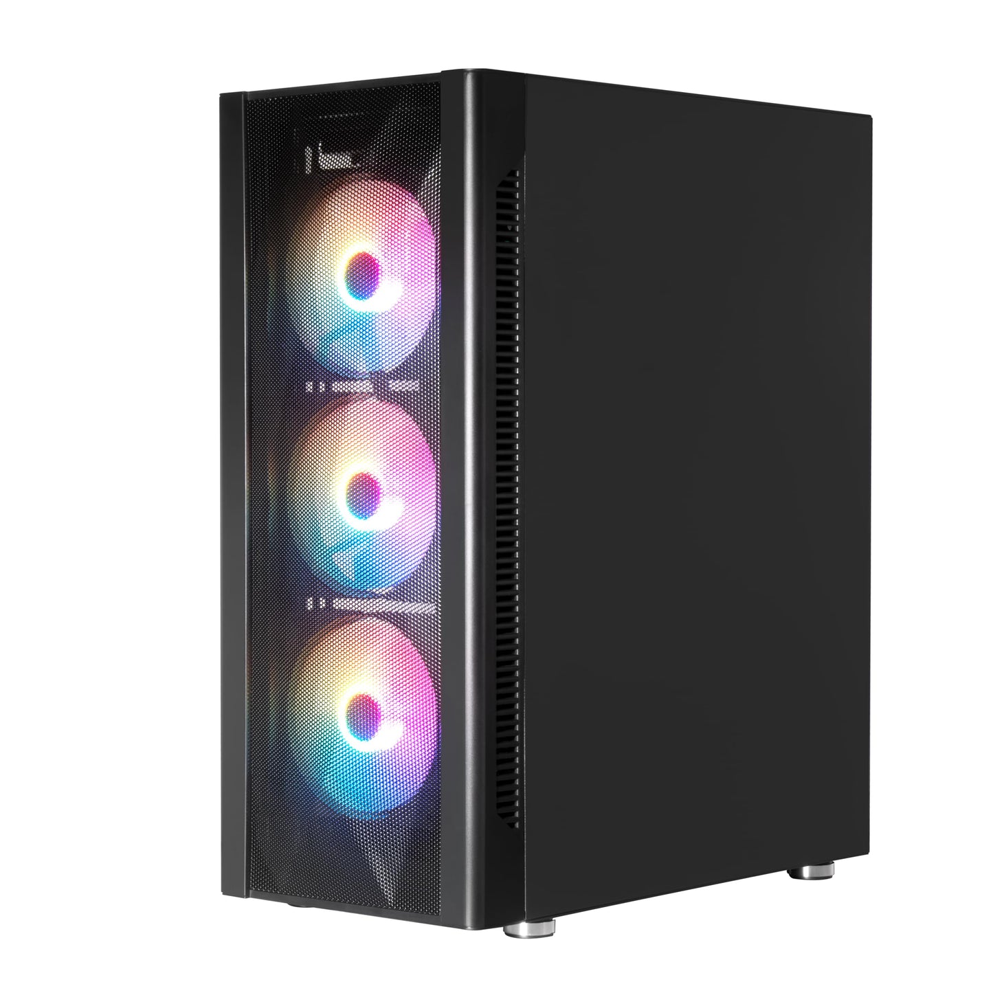 GALAX PC Case Revolution-06 (REV-06W) White Gaming Cabinet | Supports ATX, M-ATX, ITX | 4 RGB Cooling Fans | Hinged Magnetic Tempered Glass Door | Mesh Panel | Minimalist Design | Spacious Interior