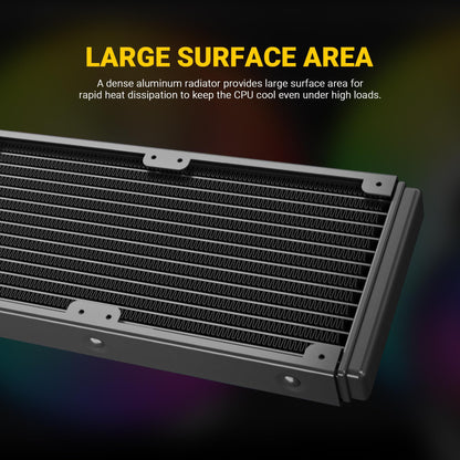 Ant Esports ICE-240 240mm Addressable RGB 2600RPM AIO I CPU Liquid Cooler - Black I Support Intel - LGA115X/1200/1700/1366/2011/2066 , AMD - FM1/FM2/AM2//AM2+/AM3/AM3+/AM4/AM5