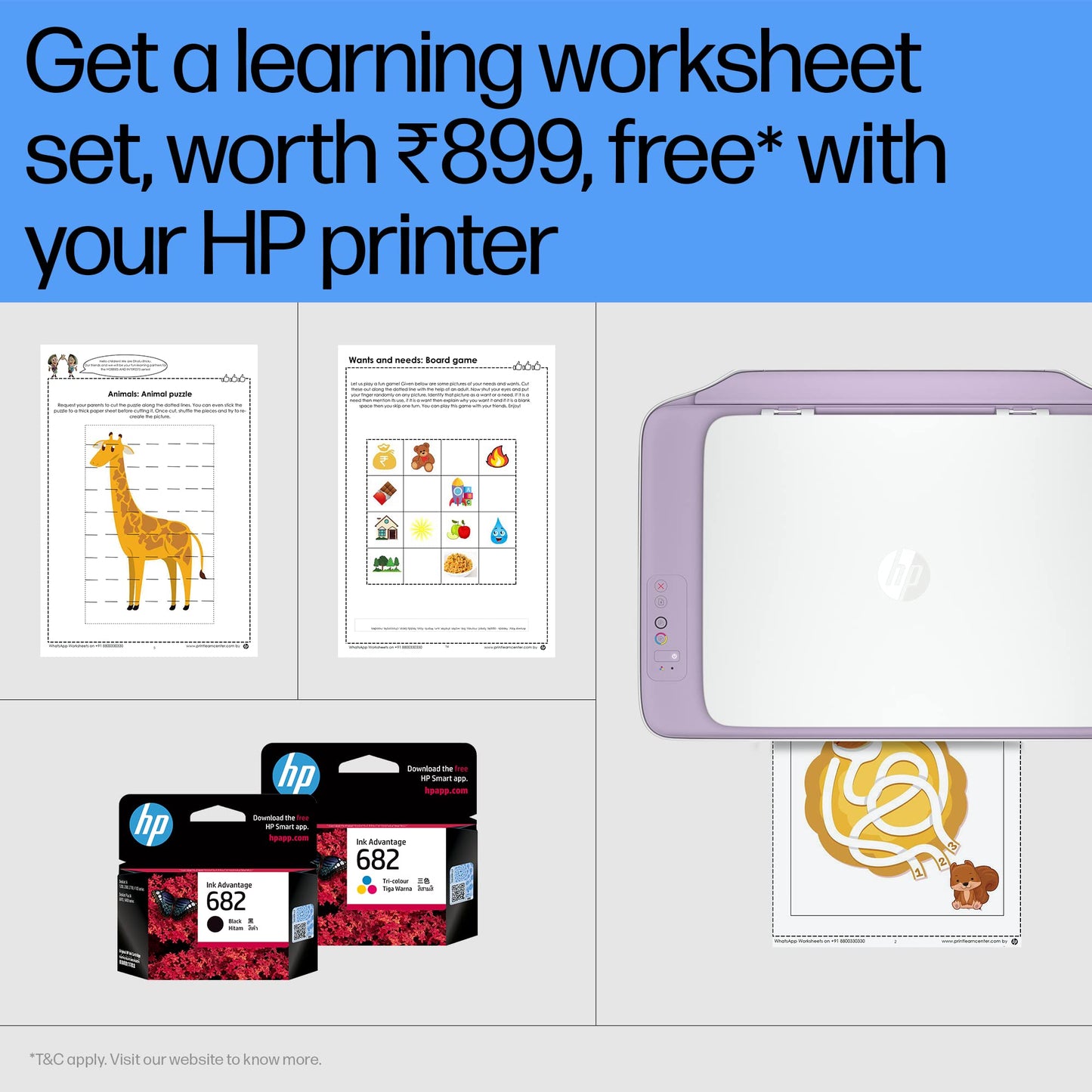 HP Deskjet 2331 Colour Printer, Scanner and Copier for Home/Small Office, Compact Size, Reliable, Easy Set-Up Through Smart App On Your Pc Connected Through USB, Ideal for Home.