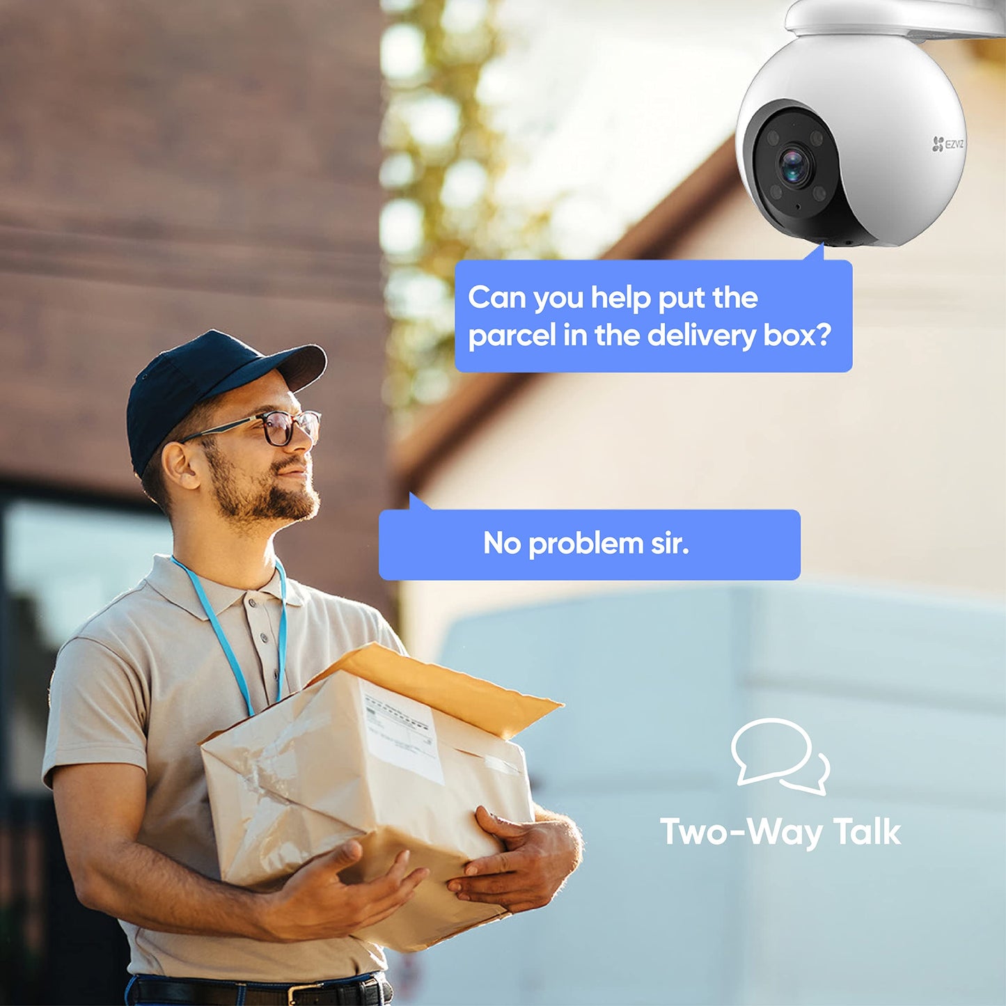 EZVIZ by Hikvision|4G Sim Based 2K Pan&Tilt Smart Outdoor WI-Fi CCTV Camera|360° Coverage|Ai Human-Vehicle Detection|Color Night Vision|Auto Tracking|Upto 512Gb Sd Card Storage|H8C-4G,White